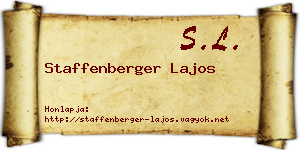 Staffenberger Lajos névjegykártya